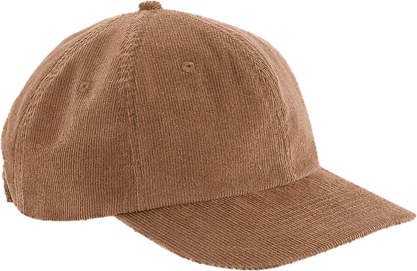 Gorra de pana color camel